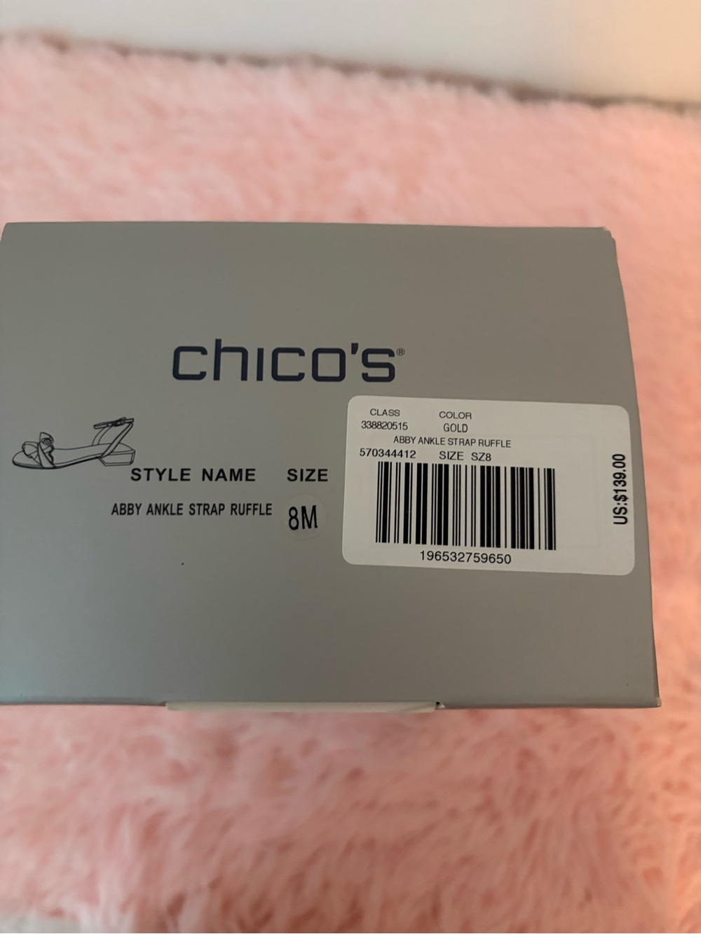 Chico's Metallic Gold Ruffle Sandals - Picture 9 of 9